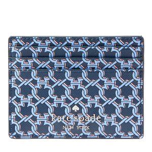 Kate Spade Small Slim Card Holder Blue Multi